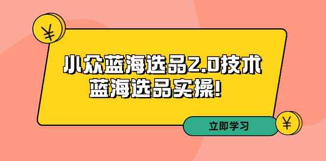 拼多多培训第33期：小众蓝海选品2.0技术-蓝海选品实操-创客聚集地