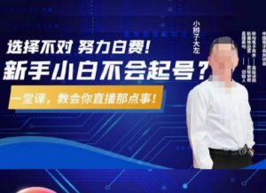 大左教您从0到1做直播带货，选择不对，努力白费，5小时课程搞定那点事，解决你起号问题-创客聚集地
