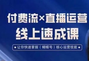 视频号付费流实操课程，付费流✖️直播运营速成课，让你快速掌握视频号核心运营技能-创客聚集地