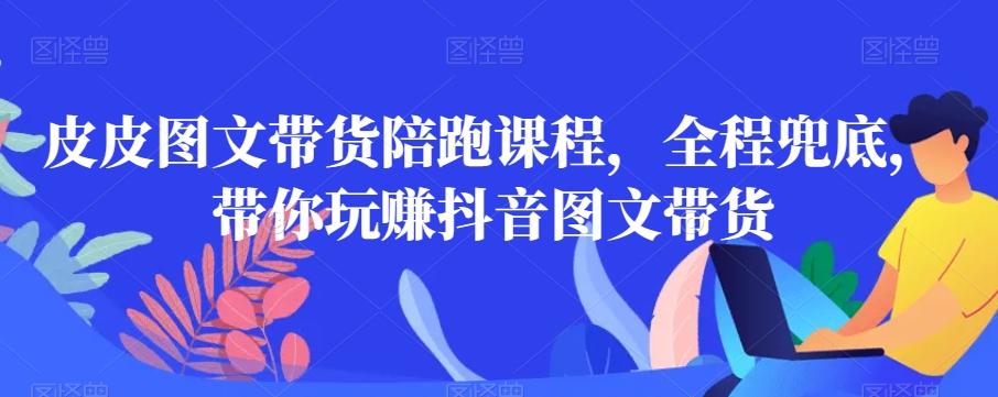 皮皮图文带货陪跑课程，全程兜底，带你玩赚抖音图文带货-创客聚集地