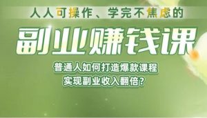 《副业赚钱课》如何从0到1开启副业？内容详尽细致，可操作性强！-创客聚集地