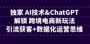 独家 AI技术&ChatGPT解锁 跨境电商新玩法，引流获客+数据化运营思维-创客聚集地