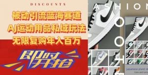 被动引流蓝海赛道,AJ运动用品私域玩法,无限复购年入百万-创客聚集地