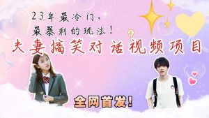 最冷门，最暴利的全新玩法，夫妻搞笑视频项目，虚拟资源一月变现10w+-创客聚集地