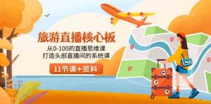 旅游-直播核心板，从0-100的直播思维课，打造头部直播间的系统课-创客聚集地