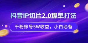 抖音IP切片2.0爆单打法，千粉账号5W收益，小白必备-创客聚集地