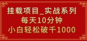 挂载项目，小白轻松破1000，每天10分钟，实战系列保姆级教程【揭秘】-创客聚集地