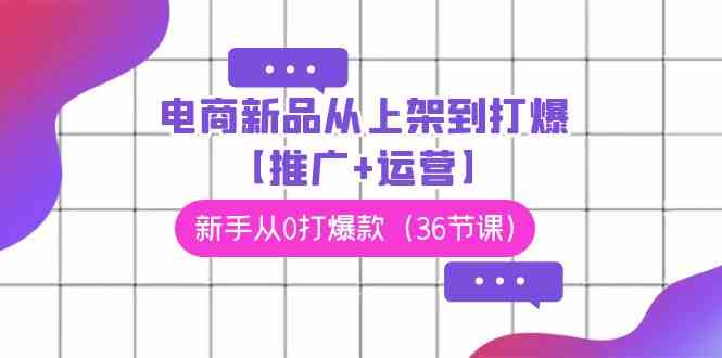 电商 新品从上架到打爆【推广+运营】，新手从0打爆款（36节课）-创客聚集地