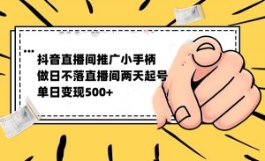 抖音全无人日不落直播推广小游戏,两天做出千人在线,单日稳定变现500-创客聚集地