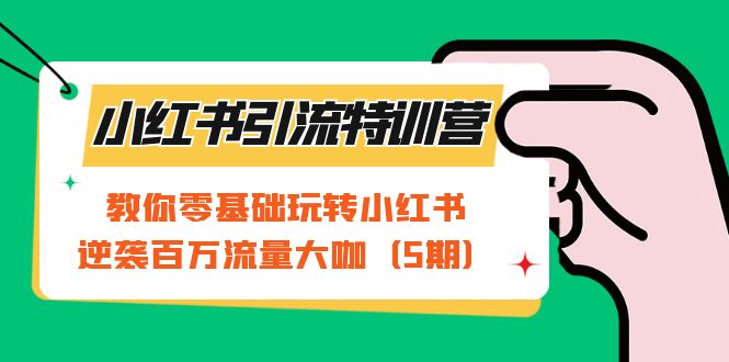 小红书引流特训营-第5期：教你零基础玩转小红书，逆袭百万流量大咖-创客聚集地