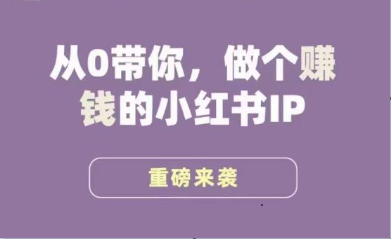 小红书运营大宝典，从0带你做个赚钱的小红书IP-创客聚集地