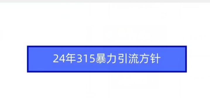 24年315暴力引流方针-创客聚集地