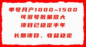 单号月收益1000~1500,可批量放大,手机电脑都可操作,简单易懂轻松上手-创客聚集地
