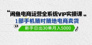 闲鱼电商运营全系统VIP实战课，1部手机随时随地卖货，新手日出30单月入5000-创客聚集地