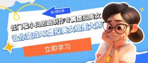 某公众号付费文章：低门槛小白思路制作专属虚拟美女 让你变成AI虚拟美女绘图大师-创客聚集地