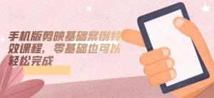 手机版剪映基础案例特效课程，零基础也可以轻松完成-创客聚集地