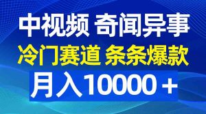 中视频奇闻异事，冷门赛道条条爆款，月入10000＋-创客聚集地