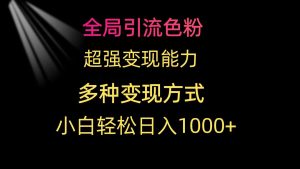 全局引流色粉 超强变现能力 多种变现方式 小白轻松日入1000+-创客聚集地