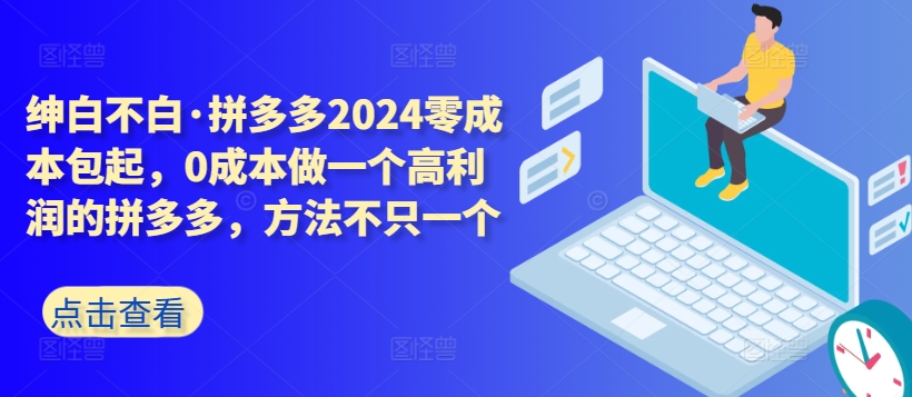 拼多多2024零成本包起，0成本做一个高利润的拼多多，方法不只一个-创客聚集地