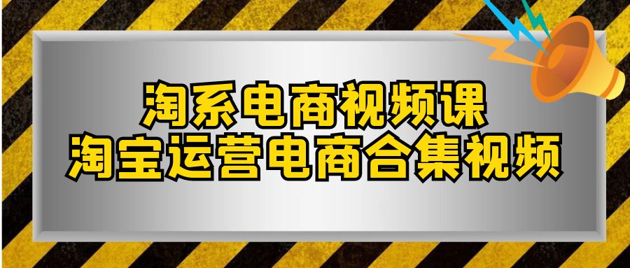 淘系电商视频课，淘宝运营电商合集视频（33节课）-创客聚集地