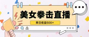 无人直播美女打拳单日收益500+，收益稳定，快速变现，小白最适合做的项目，保姆式教学-创客聚集地