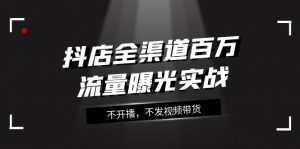 抖店全渠道百万流量曝光实战，不开播，不发视频带货（16节课）-创客聚集地