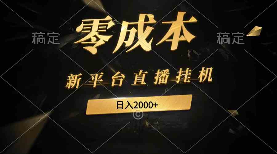 新平台直播挂机最新玩法，0成本，不违规，日入2000+-创客聚集地