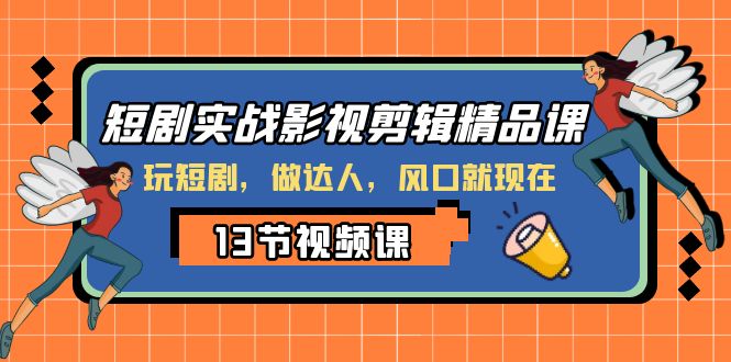 短剧实战影视剪辑精品课，玩短剧，做达人，风口就现在-创客聚集地