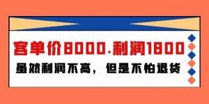 某付费文章《客单价8000.利润1800.虽然利润不高，但是不怕退货》-创客聚集地