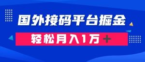 通过国外接码平台掘金： 成本1.3，利润10＋，轻松月入1万＋-创客聚集地