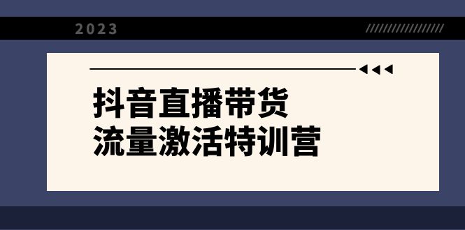 抖音直播带货-流量激活特训营，入行新手小白主播必学（21节课+资料）-创客聚集地