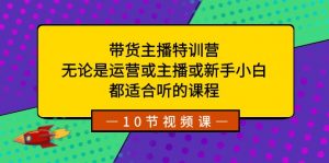 带货主播特训营：无论是运营或主播或新手小白，都适合听的课程-创客聚集地