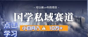 暴力国学私域赛道，小白月入10万+，引流+转化一整套流程-创客聚集地
