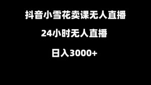 抖音小雪花卖缝补收纳教学视频课程，无人直播日入3000+-创客聚集地