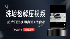 超冷门抖音赛道-清洗地毯解压视频-简单无脑怼作品-创客聚集地