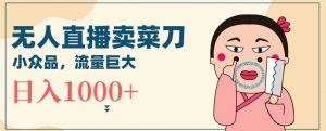 无人冷门品直播新玩法，通过卖菜刀日入1000+【揭秘】-创客聚集地