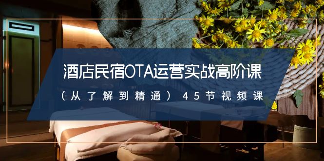 酒店民宿OTA运营实战高阶课（从了解到精通）45节视频课-创客聚集地