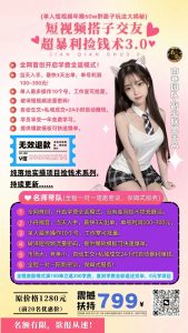 单人短视频年赚60w野路子玩法大揭秘(短视频搭子交友超暴利捡钱术3.0)-创客聚集地