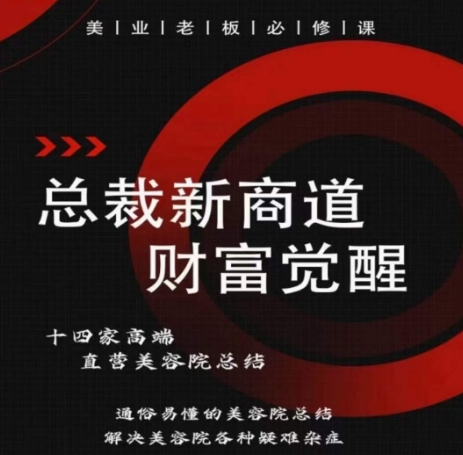 总裁新商道(美业老板必修课)，通俗易懂的美容院总结，解决美容院各种疑难杂症-创客聚集地