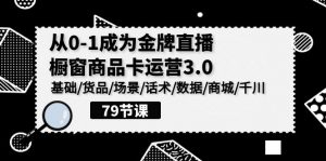 0-1成为金牌直播橱窗商品卡运营3.0，基础/货品/场景/话术/数据/商城/千川-创客聚集地