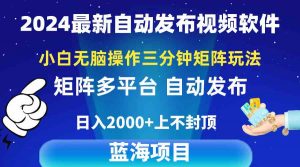 2024最新视频矩阵玩法，小白无脑操作，轻松操作，3分钟一个视频，日入2k+-创客聚集地