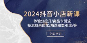 2024抖音小店新课，体验分拉升/商品卡引流/投流效果优化/精选联盟引流/等-创客聚集地