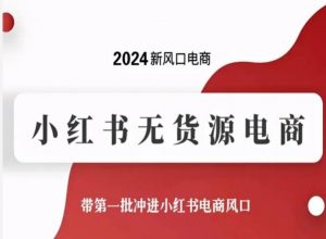 2024新风口电商，小红书无货源电商，带第一批冲进小红书电商风口-创客聚集地