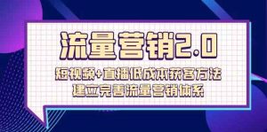 流量营销2.0：短视频+直播低成本获客方法，建立完善流量营销体系（72节）-创客聚集地