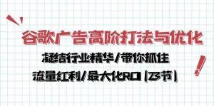 谷歌广告高阶打法与优化，凝结行业精华/带你抓住流量红利/最大化ROI(23节)-创客聚集地
