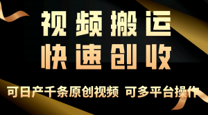 一步一步教你赚大钱!仅视频搬运,月入3万+,轻松上手,打通思维,处处…-创客聚集地