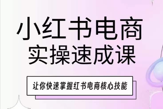 小红书电商实操速成课，让你快速掌握红书电商核心技能-创客聚集地