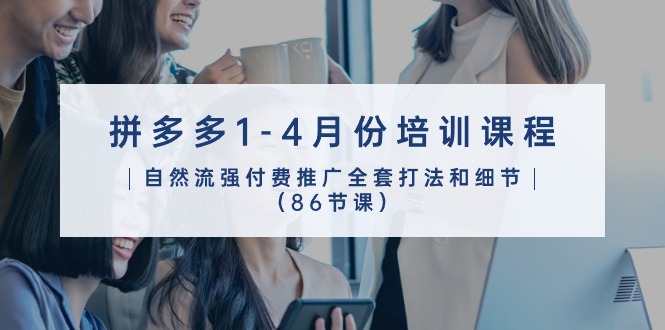 拼多多1-4月份培训课程，自然流强付费推广全套打法和细节（86节课）-创客聚集地