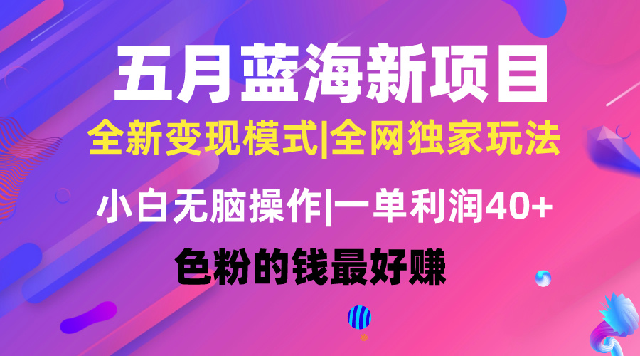 五月蓝海项目全新玩法，小白无脑操作，一天几分钟，矩阵操作，月入4万+-创客聚集地