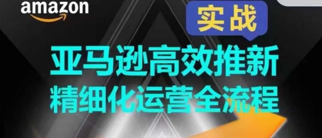 亚马逊高效推新精细化运营全流程，全方位、快速拉升产品排名和销量!-创客聚集地